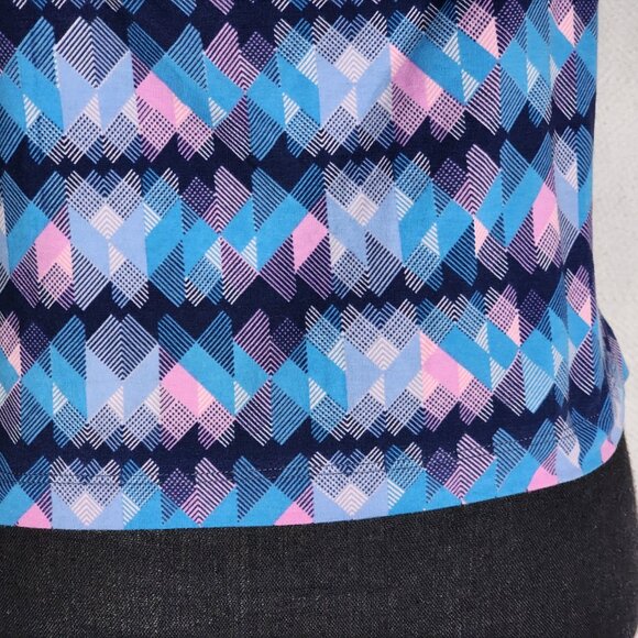 Decree Acrosstown Blue Crop Midriff Spaghetti Strap Cotton Span Cami Top Size XL - Picture 14 of 16